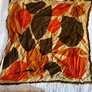 Autumn Leaf Pattern Scarf Vintage by Vera